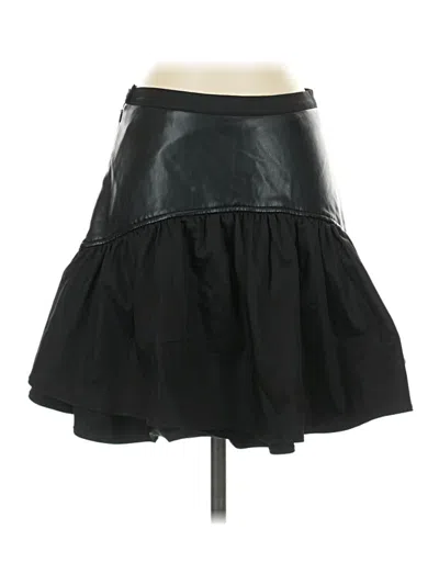 Pre-owned Avec Les Filles Faux Leather Skirt In Black