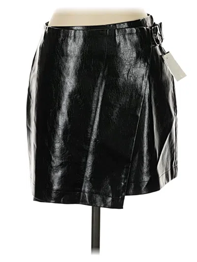 Avec Les Filles Faux Leather Skirt In Multi