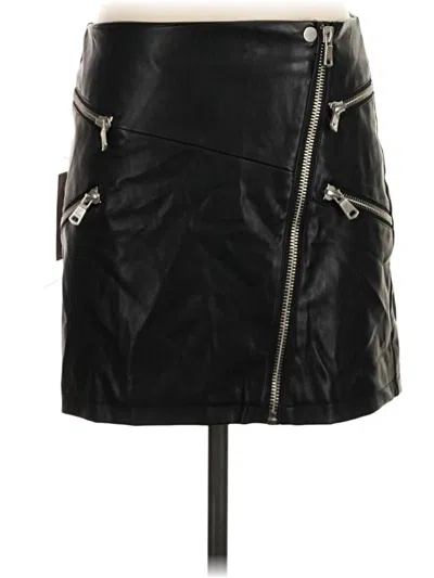 Avec Les Filles Faux Leather Skirt In Black