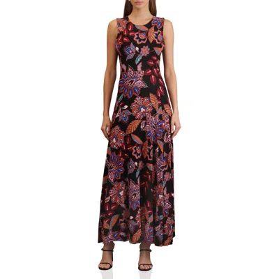 Avec Les Filles Fit And Flare Maxi Dress In Black