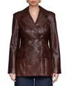 Avec Les Filles Fitted Blazer In Brown