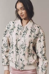 Avec Les Filles Floral Bomber Jacket In Multicolor