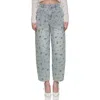 Avec Les Filles Floral Embroidered Relaxed Tapered Jeans