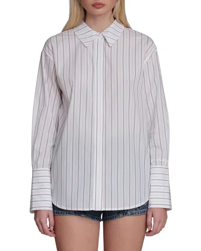 Avec Les Filles French Cuff Menswear Shirt In White