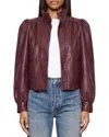 Avec Les Filles Gathered Jacket In Brown