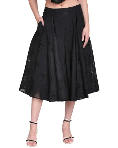 Avec Les Filles Godet Maxi Skirt In Black