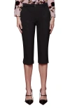 Avec Les Filles High Waist Capri Pants In Black
