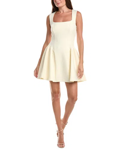 Avec Les Filles Hip Flounce Midi Dress In Buttercream