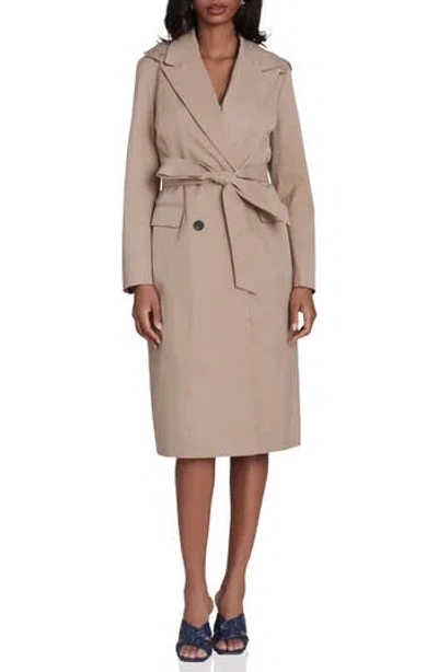 Avec Les Filles Hooded Blazer Trench Coat In Pink