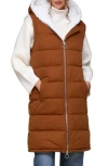 AVEC LES FILLES AVEC LES FILLES HOODED LONGLINE PUFFER VEST