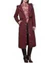 Avec Les Filles Hooded Maxi Rain Coat In Brown