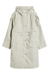 Avec Les Filles Hooded Utility Coat In Cement