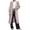 Avec Les Filles Hooded Water Resistant Longline Anorak In Pink
