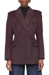 Avec Les Filles Hourglass Blazer Coat In Purple