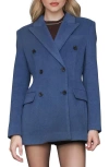 Avec Les Filles Hourglass Blazer Coat In Blue