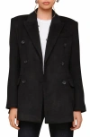 Avec Les Filles Hourglass Blazer Coat In Black