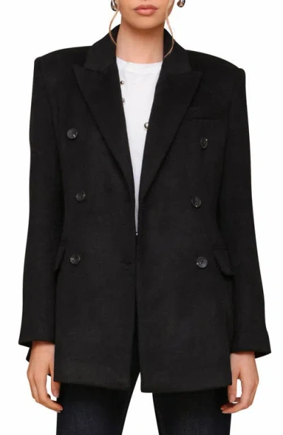 Avec Les Filles Hourglass Blazer Coat In Black
