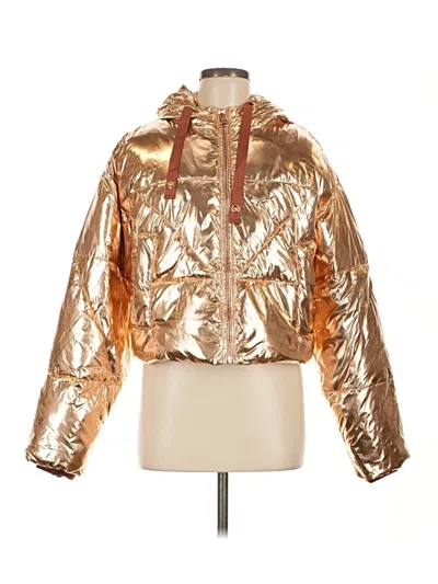 Pre-owned Avec Les Filles Jacket In Gold