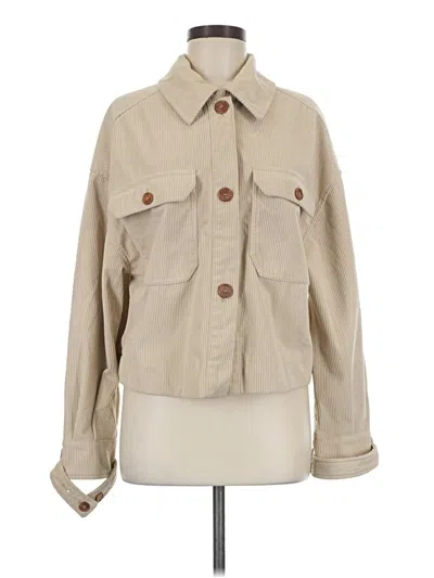 Pre-owned Avec Les Filles Jacket In Tan