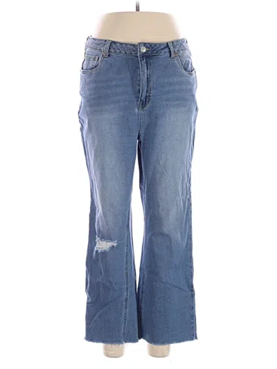 Pre-owned Avec Les Filles Jeans In Blue