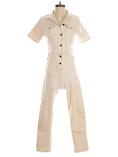 Pre-owned Avec Les Filles Jumpsuit In Ivory