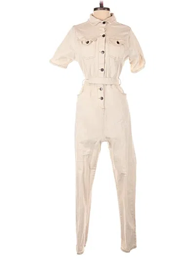 Pre-owned Avec Les Filles Jumpsuit In White