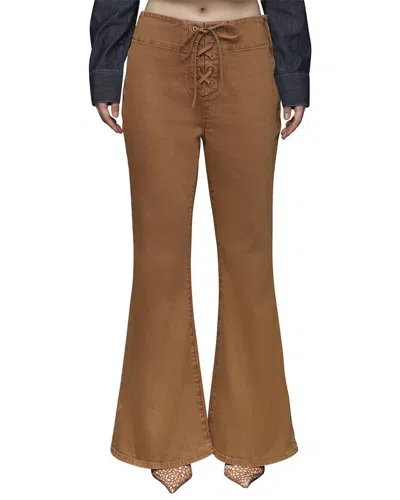 Avec Les Filles Lace Up Flare Pants