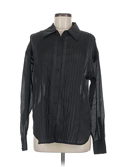 Pre-owned Avec Les Filles Long Sleeve Blouse In Black