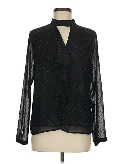 Pre-owned Avec Les Filles Long Sleeve Blouse In Black