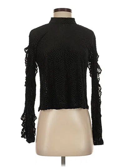 Pre-owned Avec Les Filles Long Sleeve Top Black Turtleneck Tops