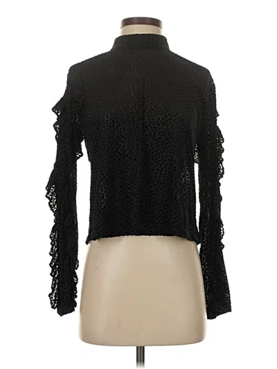 Pre-owned Avec Les Filles Long Sleeve Turtleneck In Black