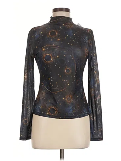 Pre-owned Avec Les Filles Long Sleeve Turtleneck In Black