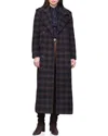 Avec Les Filles Maxi Double Breasted Wool-blend Coat In Multi