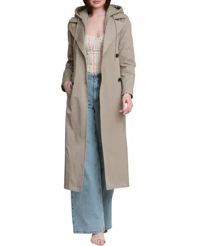 Avec Les Filles Maxi Trench In Brown