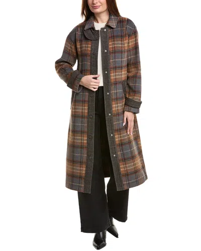 Avec Les Filles Medium Trench Coat In Brown