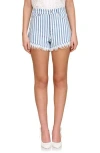 Avec Les Filles Micro Fringe Denim Shorts
