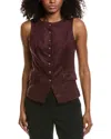 Avec Les Filles Microsuede Vest In Brown
