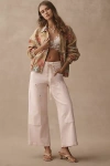 Avec Les Filles Drawstring Waist Crop Carpenter Pants In Pink