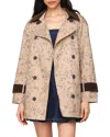Avec Les Filles Mixed Media Oversized Trench Coat In Nude