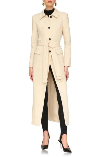 Avec Les Filles Modern Single Breasted Cutaway Coat In Banana Milk