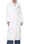 Avec Les Filles Notch Collar Faux Fur Coat In Ivory