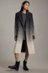Avec Les Filles Ombre Wool-blend Coat Jacket In Black