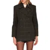 Avec Les Filles Oversize Double Breasted Peacoat In Animal Print