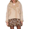 Avec Les Filles Oversize Faux Shearling Coat In Neutral
