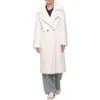 Avec Les Filles Oversize Luxe Faux Fur Longline Coat In Vanilla