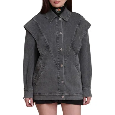 Avec Les Filles Oversize Seamed Jacket In Brown