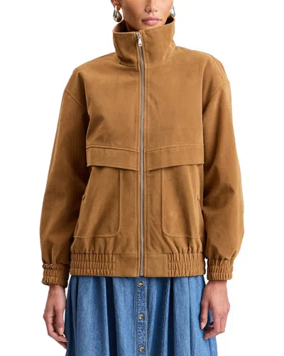 Avec Les Filles Oversized Bomber Jacket In Brown