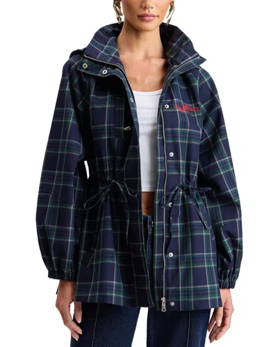 Avec Les Filles Packable Rain Jacket In Blue