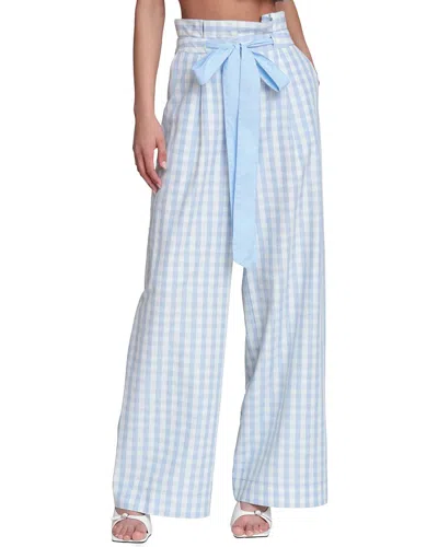 Avec Les Filles Paper Bag Waist Slouchy Trouser In Blue