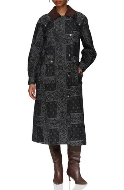 AVEC LES FILLES AVEC LES FILLES PATCHWORK ASYMMETRIC UTILITY COAT